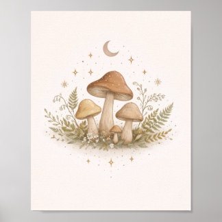 Cottagecore-Pilz-Wandkunst – Poster