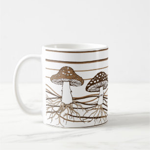 Cottagecore-Pilz-Wurzel-Strickkunst-Klassischer Be Kaffeetasse