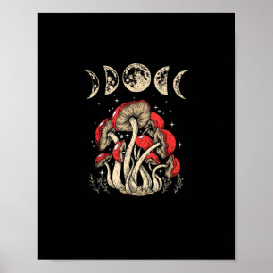 Cottagecore Pilze Academia Goblincore Ästhetik Poster