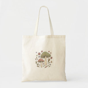 Cottagecore Pilze Floral   Ästhetisch Preisgünstig Tragetasche