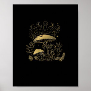 Cottagecore Pilze Fungi Goblincore Ästhetik Poster