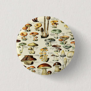 Cottagecore Pilze Vintage Naturforscher Button
