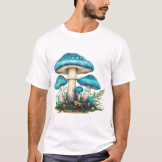 Cottagecore-Pilzhaus | Whimsischer Wald-Vinyldruck T-Shirt