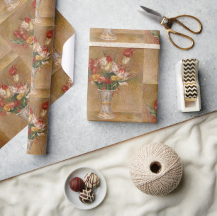 Cottagecore Renoir Blumen Vintage Tulpen Kunst Geschenkpapier