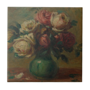 Cottagecore Renoir Floral Vintage-Rosen-Kunst Fliese
