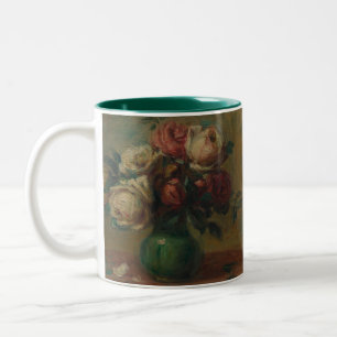Cottagecore Renoir Floral Vintage-Rosen-Kunst Zweifarbige Tasse