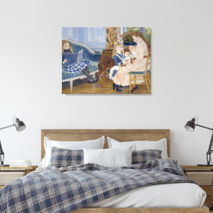 Cottagecore-Renoir-Ländliche Kindheitsszene Leinwanddruck