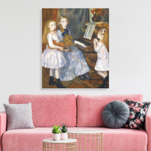 Cottagecore Renoir Musikalische Schwestern Vintage Leinwanddruck