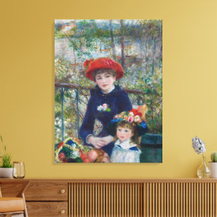 Cottagecore Renoir-Schwestern Gartenlandschaft Leinwanddruck