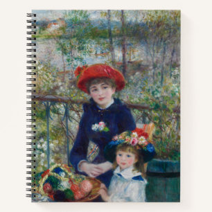 Cottagecore Renoir-Schwestern-Gartenlandschaft Notizbuch