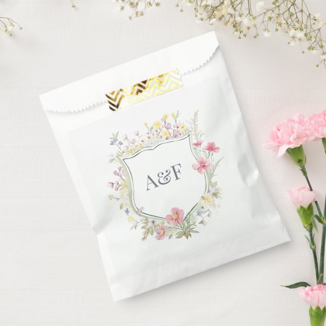 Cottagecore Romantische Botanische Gartenhochzeit Geschenktütchen (Versiegelt)