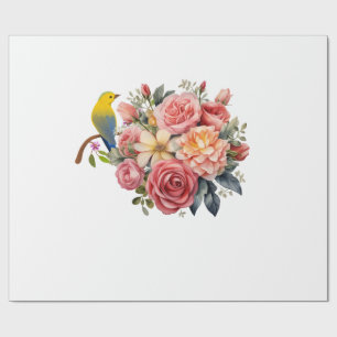 Cottagecore-Rosa Rosen Geschenkpapier