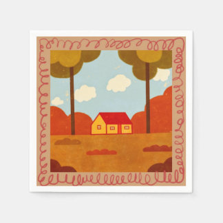 Cottagecore-Sommer-Schläfchen Serviette