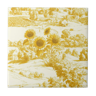 Cottagecore-Sonnenblumen-Land-Toile (4) Fliese