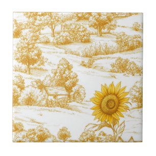 Cottagecore-Sonnenblumen-Land-Toile (7) Fliese