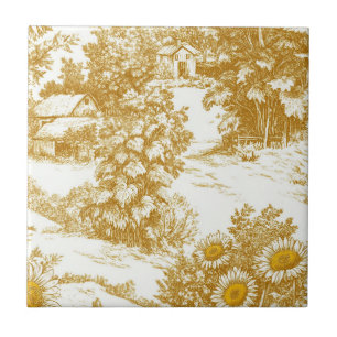 Cottagecore-Sonnenblumen-Land-Toile (9) Fliese