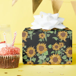 CottageCore Sonnenblumenmuster Geschenkpapier