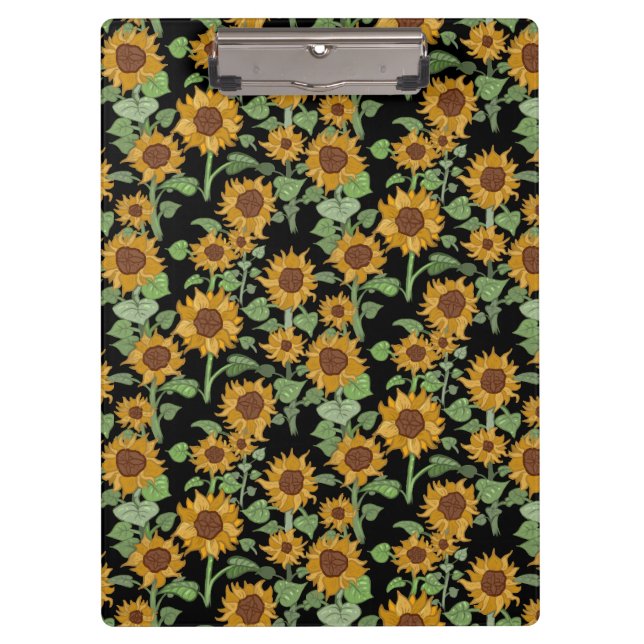 CottageCore Sonnenblumenmuster Klemmbrett (Vorderseite)