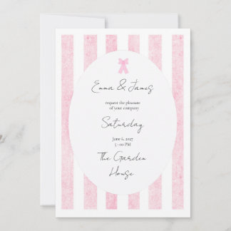 Cottagecore-Streifen-Hochzeitseinladung Einladung
