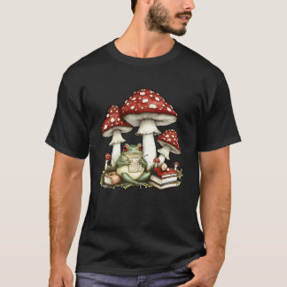 Cottagecore Stricken Frosch Pilz Ästhetik Häkeln T-Shirt