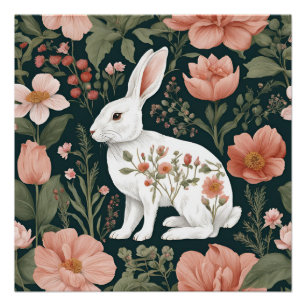 Cottagecore Süßer Hase Poster