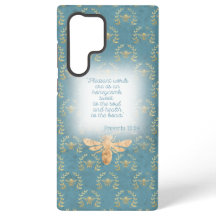 Cottagecore Turquoise Gold Bee Wreath Bible