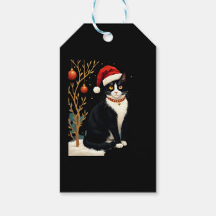 Cottagecore-Tuxedo-Katze Lustiges Weihnachten Ästh Geschenkanhänger