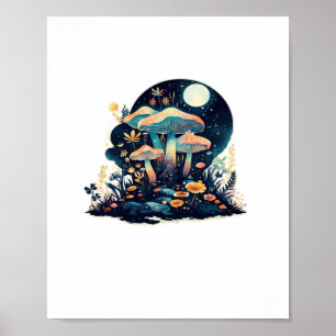 Cottagecore und ästhetische Goblincore Pilzmesse Poster