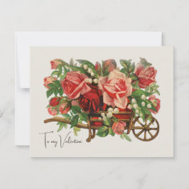 Cottagecore Vintag Bouquet Valentine Holiday Feiertagskarte
