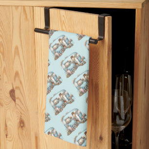 Cottagecore Vintage Floral Camper Boho Akzente Geschirrtuch