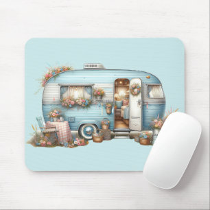 Cottagecore Vintage Floral Camper Boho Akzente Mousepad
