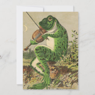 Cottagecore Vintage Valentinstag Frosch Feiertagskarte