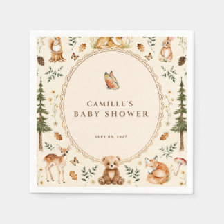 Cottagecore-Wald-Baby-Shower-Einladung Wald Serviette