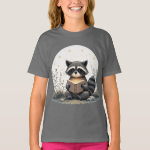 Cottagecore-Waschbär-Lesebuch WhimsicalWoodland T-Shirt