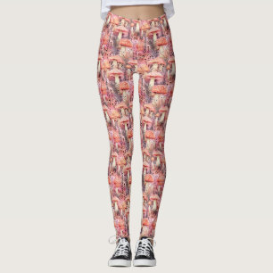 Cottagecore-Wasserfarbe Pilz & Wald Botanik Leggings