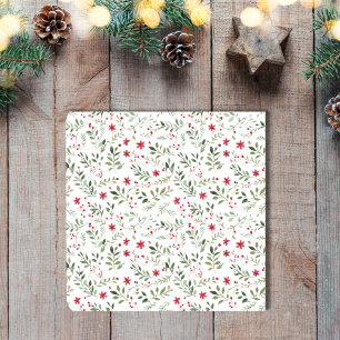 CottageCore Weihnachten Minimalistisches Muster Getränkeuntersetzer