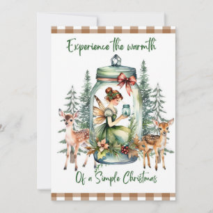 CottageCore Weihnachtswärme Flat Holiday Card Feiertagskarte