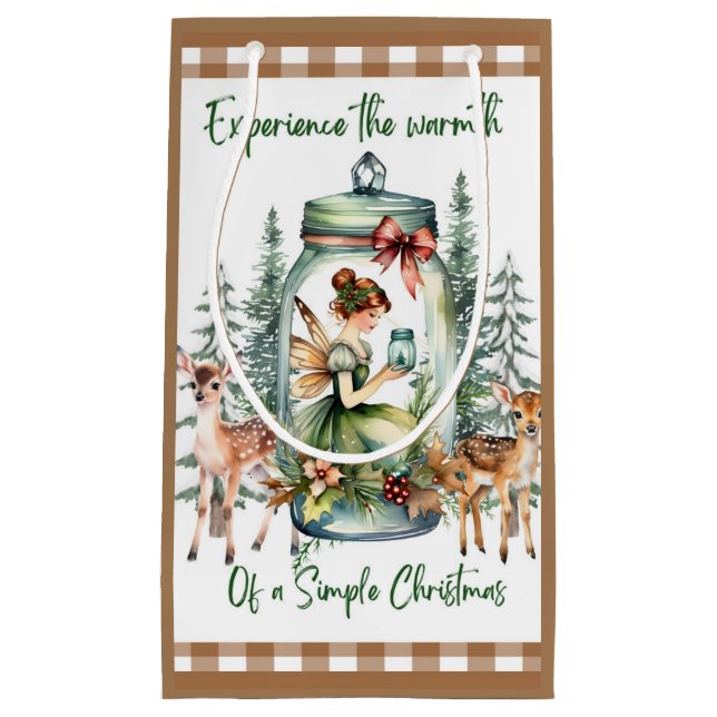 Cottagecore Weihnachtswärme Geschenktasche Kleine Geschenktüte (Vorderseite)