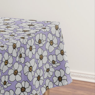 Cottagecore Wildblumen auf Lavendel  Tischdecke