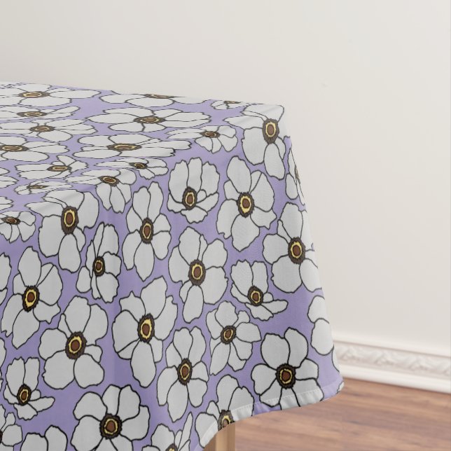 Cottagecore Wildblumen auf Lavendel  Tischdecke (Beispiel)