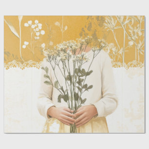 Cottagecore-Wildflowerstrauß-Porträt Geschenkpapier
