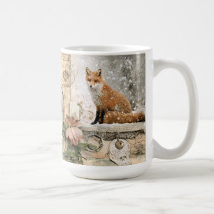 Cottagecore Winter Fuchs Scrapbook Maßanfertigung Kaffeetasse