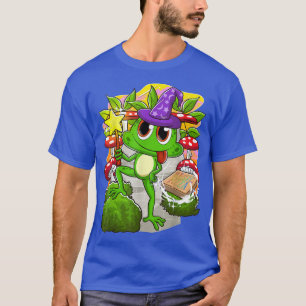 CottageCore Wizard Frog Pizza Lover Mush T-Shirt