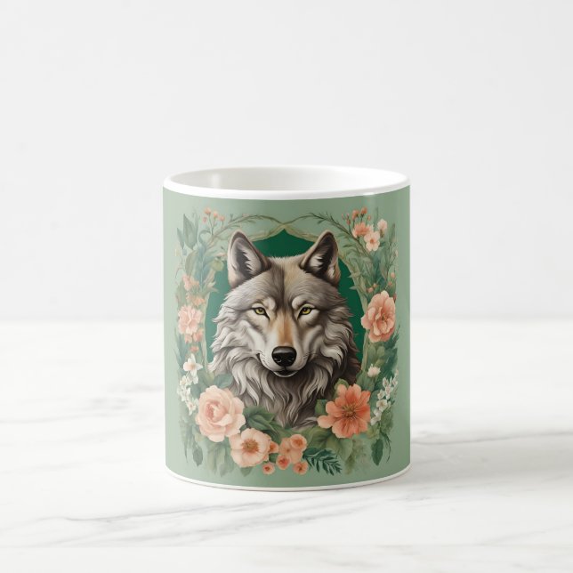 Cottagecore-Wolf Kaffeetasse (Mittel)
