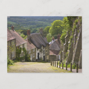 Cottages at Gold Hill, Shaftesbury, Dorset, Postkarte