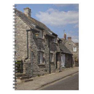 Cottages, Corfe Castle Dorf, Dorset, England, Notizblock