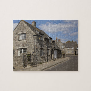 Cottages, Corfe Castle Dorf, Dorset, England, Puzzle