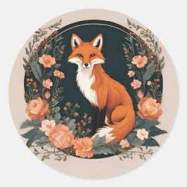 Cottages Fox Runder Aufkleber