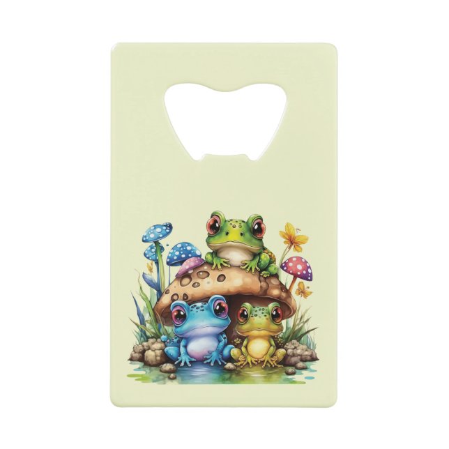 Cottages Toadstool Pilz und Frosch Geldbeutel Flaschenöffner (Vorderseite)