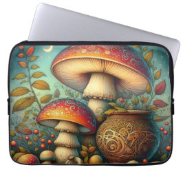 Cottagewitch Mushroom Folklore Spooky Boho Fantasy Laptopschutzhülle